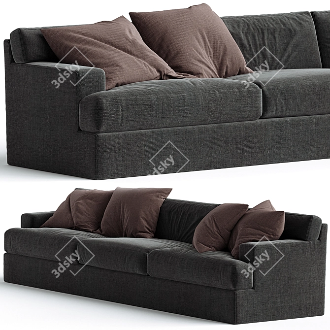 Meridiani James Large Sofa 3D model image 1