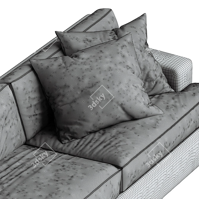 Meridiani James Large Sofa 3D model image 3