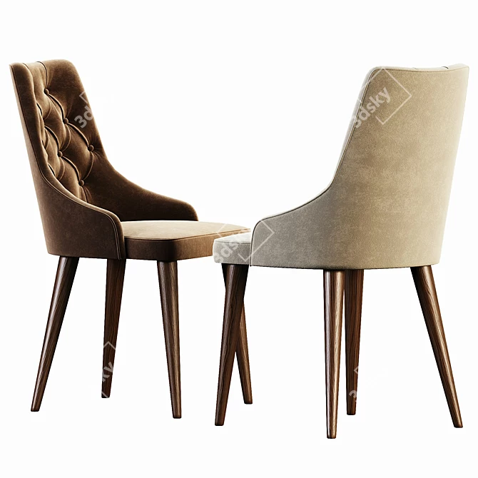 Elegant Wooden Chair 2015 Model 3D model image 3