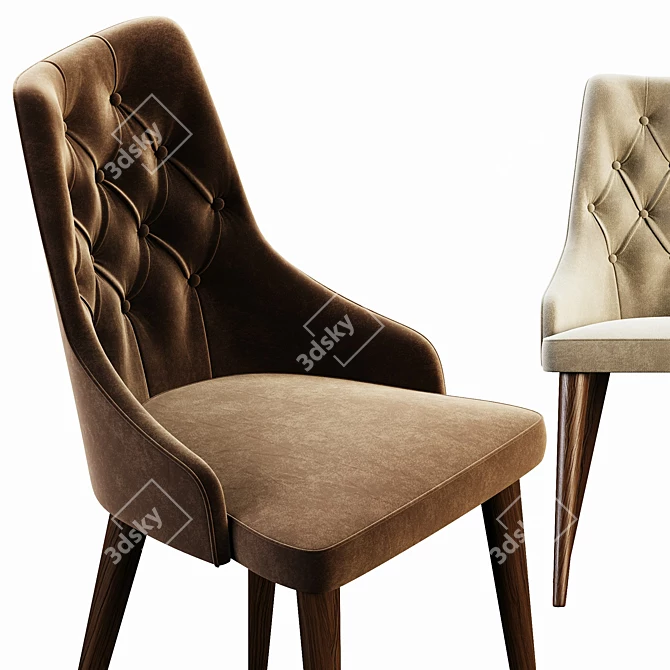 Elegant Wooden Chair 2015 Model 3D model image 4