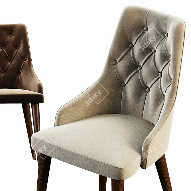 Elegant Wooden Chair 2015 Model 3D model image 5