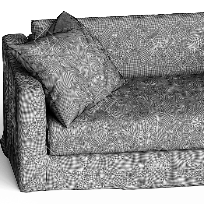 Convertible Meridiani Law Double Sofa 3D model image 6