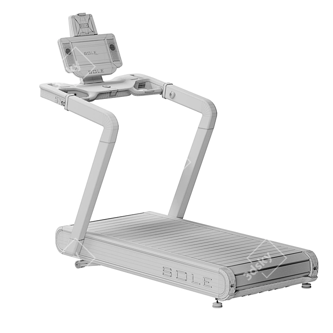 Compact Gym Treadmill ST90 3D model image 7