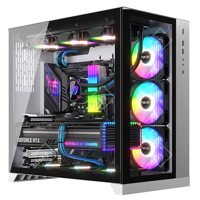 Powerhouse Gaming PC, V-Ray 3D Model 3D model image 1