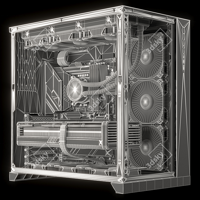 Powerhouse Gaming PC, V-Ray 3D Model 3D model image 7