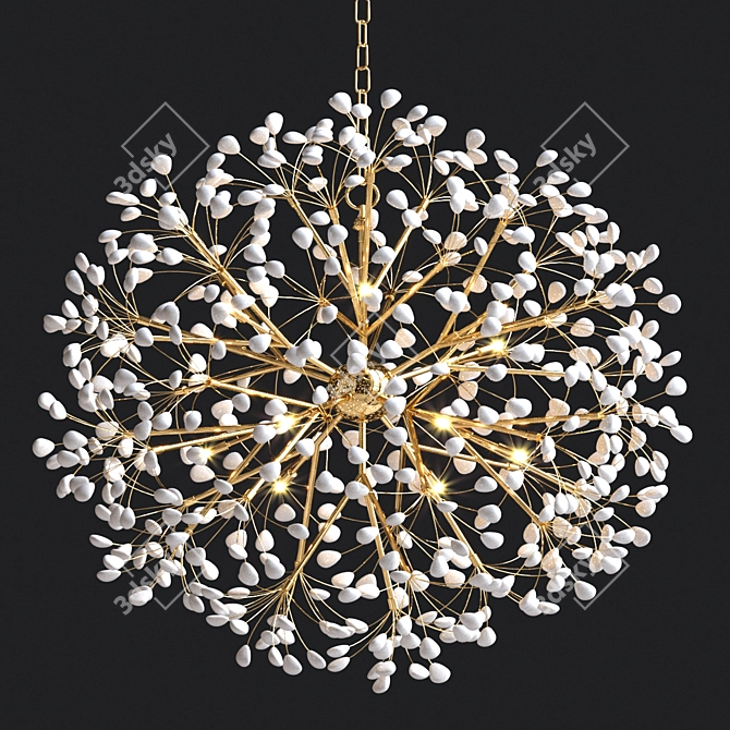 Modern Effervescent Spray Chandelier 3D model image 2