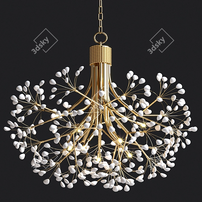 Modern Effervescent Spray Chandelier 3D model image 3