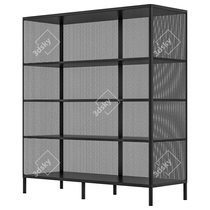 Modern BEKANT Rack Bookcase 3D model image 2