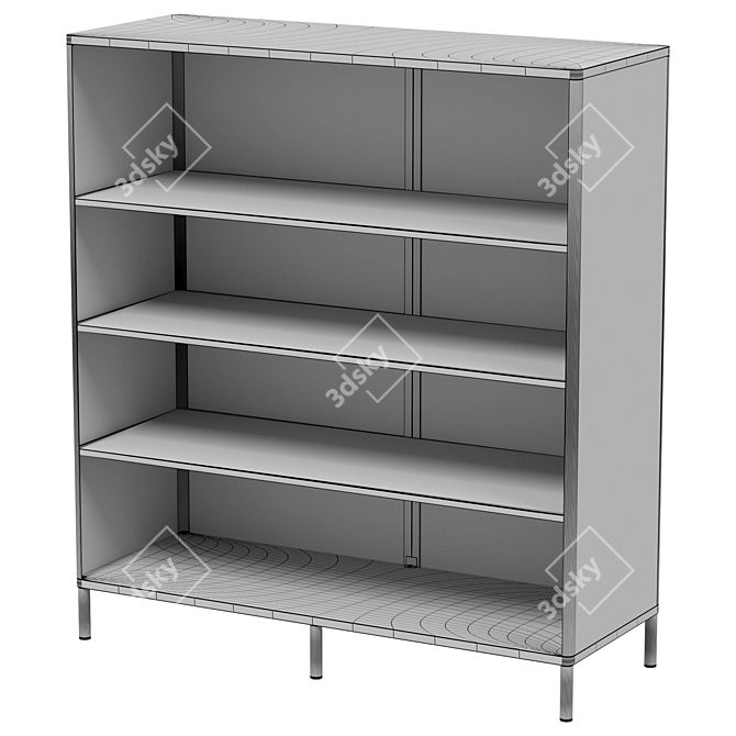 Modern BEKANT Rack Bookcase 3D model image 4