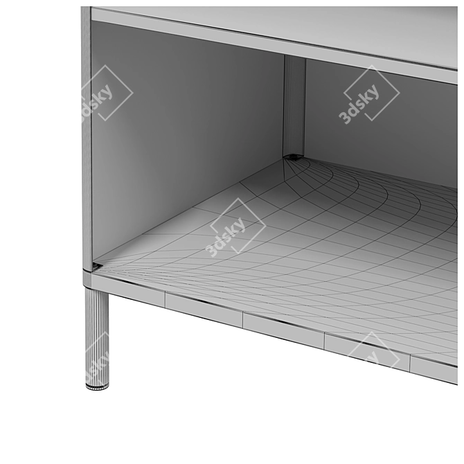 Modern BEKANT Rack Bookcase 3D model image 6