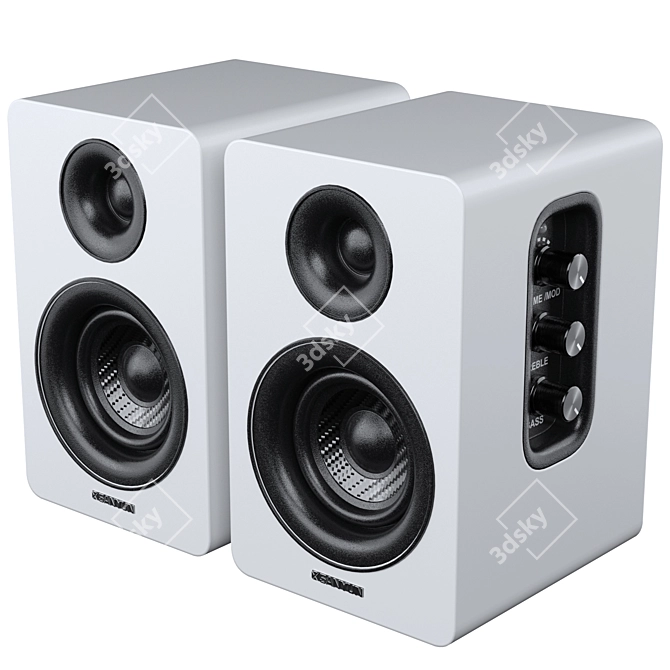 Sanyun SW208 Bluetooth Bookshelf Speakers 3D model image 5