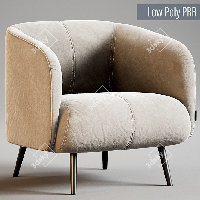 Low Poly Modern AMALFI Sofa 3D model image 8