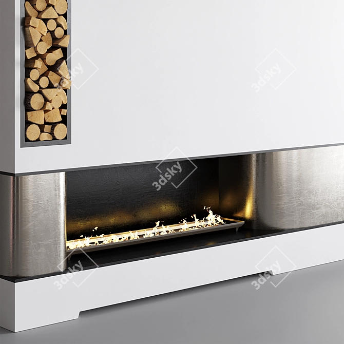 Modern Fireplace 3D Model 3D model image 3