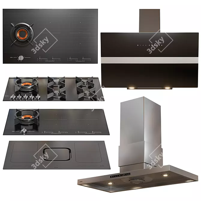 Asko Appliance Set: Hobs, Hoods 3D model image 1