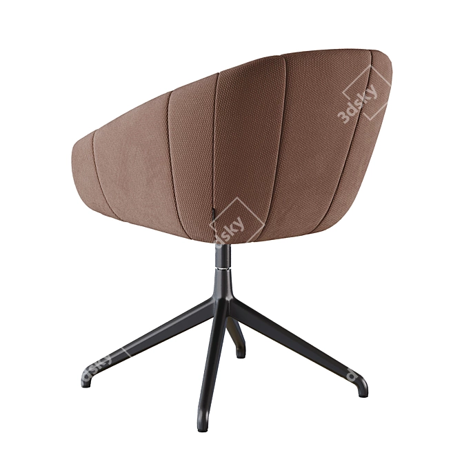 Sleek Luna Swivel Chair 3D 3D model image 3