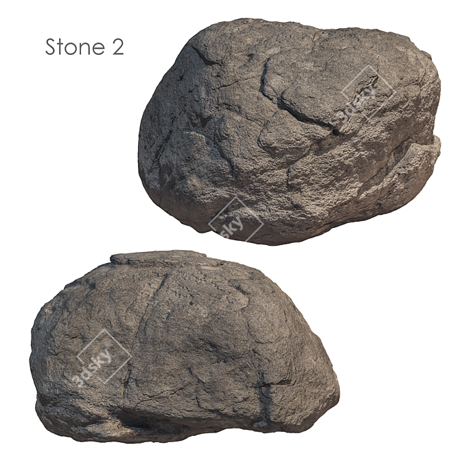 Landscaping Stone Set 3D model image 3