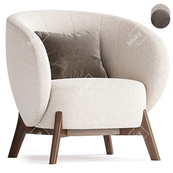 Tilar Set 1 Armchair Collection 3D model image 1