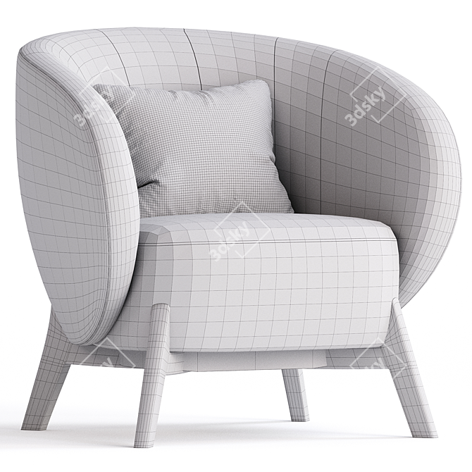 Tilar Set 1 Armchair Collection 3D model image 4