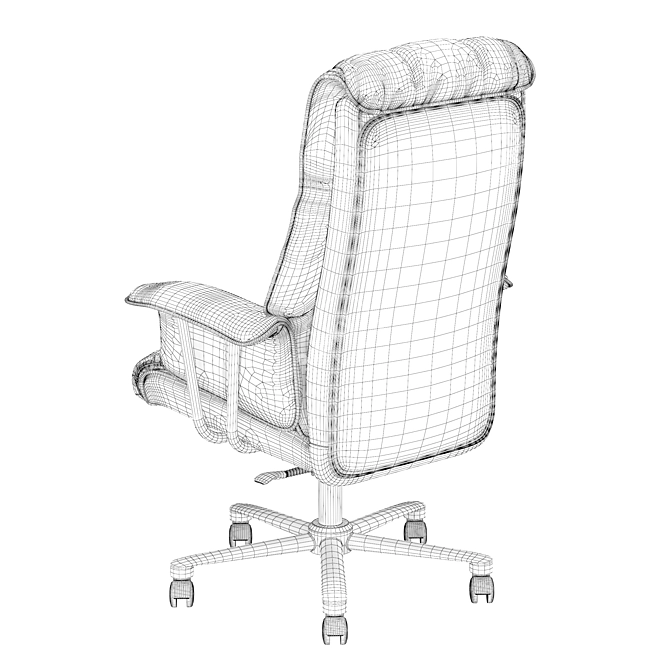 Executive President Chair 150kg Capacity 3D model image 6