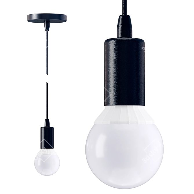 Modern Industrial Pendant Lamp - KIRIN 3D model image 1