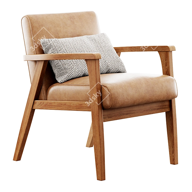 Mayview's Elegant Milton Armchair 3D model image 5