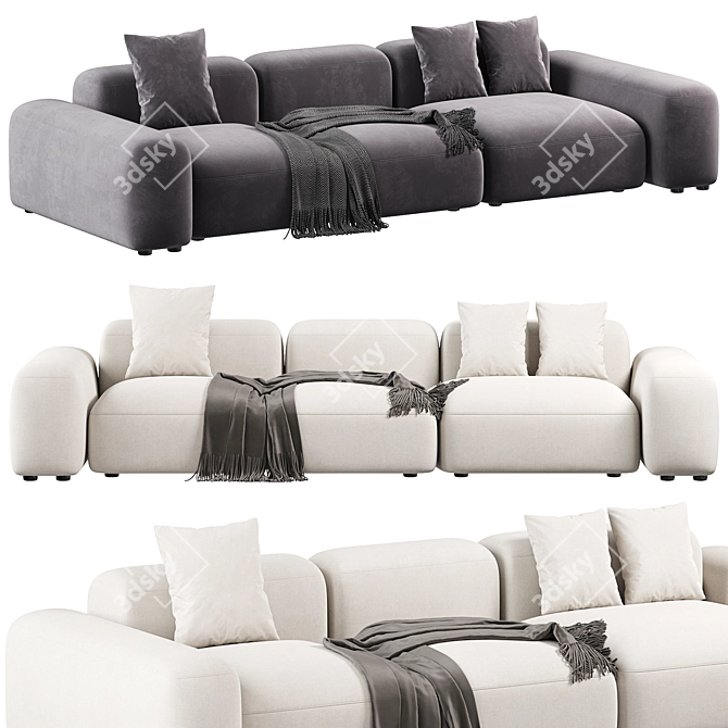 Customizable Modular Sofa Lapis 296 3D model image 3