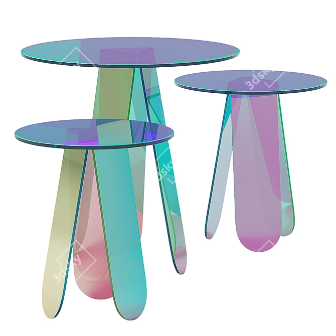 Shimmer Glass Furniture Collection by Patricia Urquiola 3D model image 1