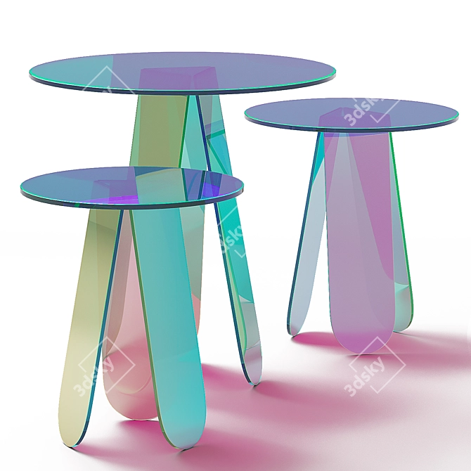 Shimmer Glass Furniture Collection by Patricia Urquiola 3D model image 2