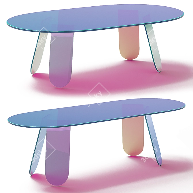 Shimmer Glass Furniture Collection by Patricia Urquiola 3D model image 4