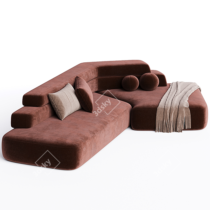 RIFT Sofa: Stylish Contemporary Elegance 3D model image 2