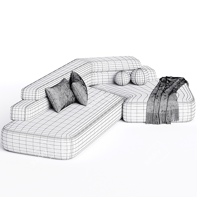 RIFT Sofa: Stylish Contemporary Elegance 3D model image 3