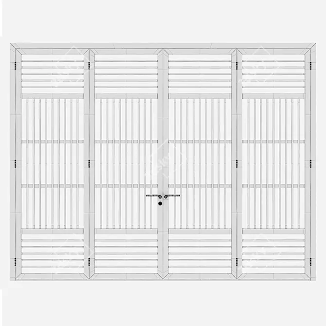 Modern Aluminium Corona Door Render 3D model image 4