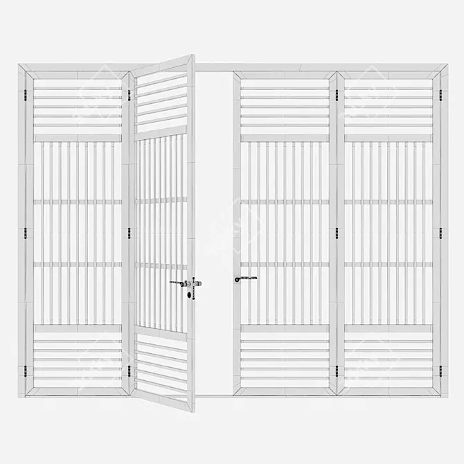 Modern Aluminium Corona Door Render 3D model image 5