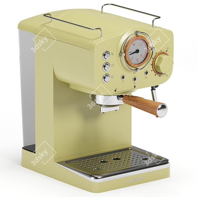 Dual Render Espresso Machine Set 3D model image 2