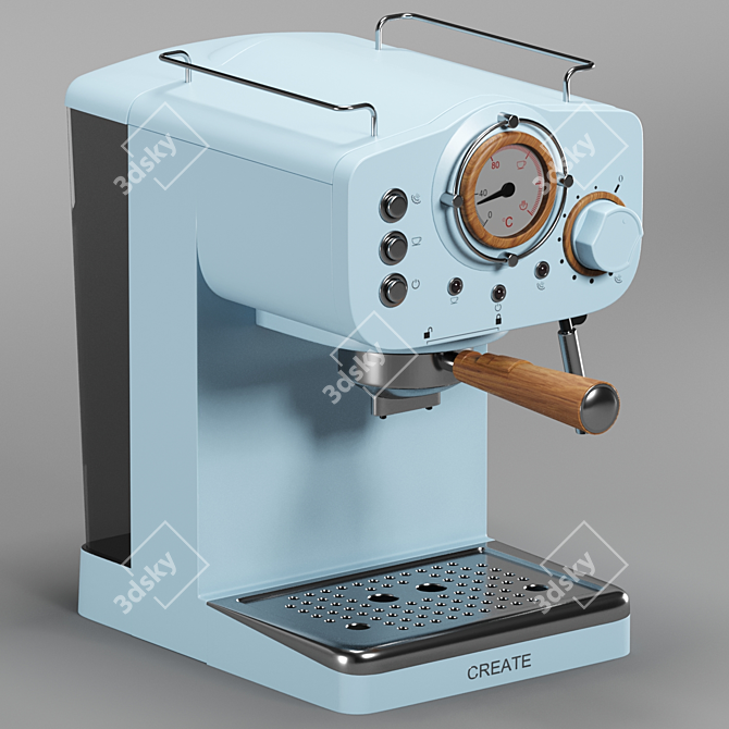 Dual Render Espresso Machine Set 3D model image 6