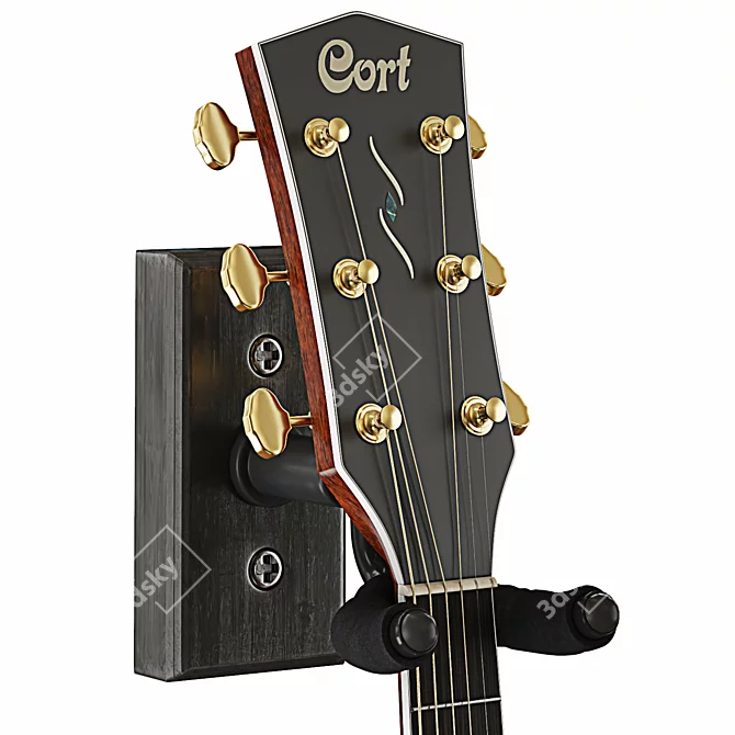 Premium Cort OC8 Acoustic Guitar 3D model image 2