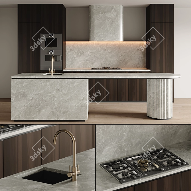 Modern Kitchen Design 3D Models 3D model image 3