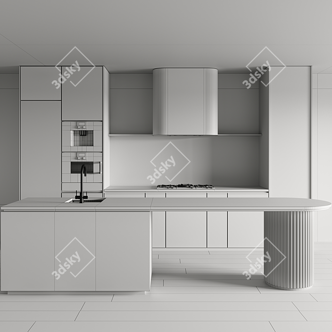 Modern Kitchen Design 3D Models 3D model image 7