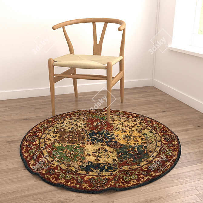 Modern 3D Rug Collection Set 3D model image 2