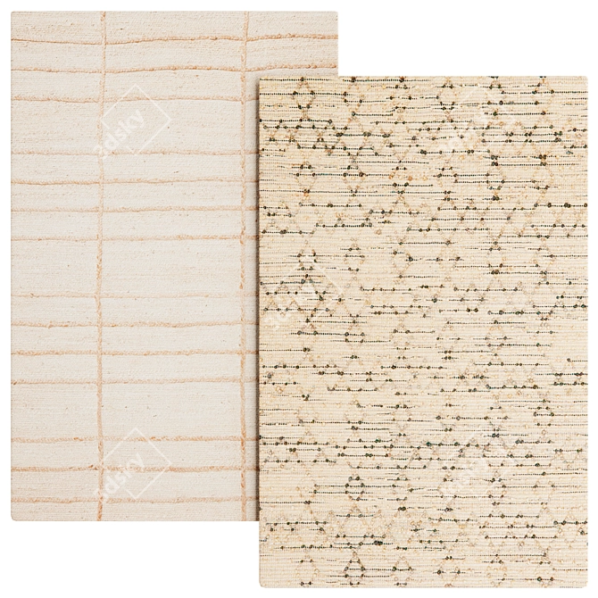 Rug Set with Maps 3D model image 1