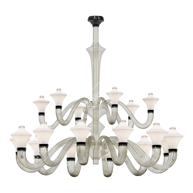 Elegant Metropolis Chandelier 3D model image 1