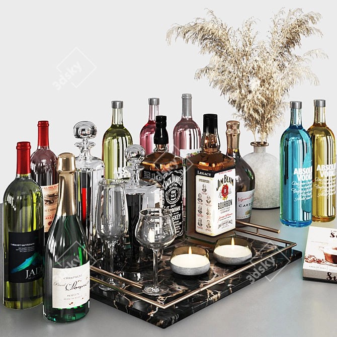 Sleek Drink Set 2016 Collection 3D model image 6