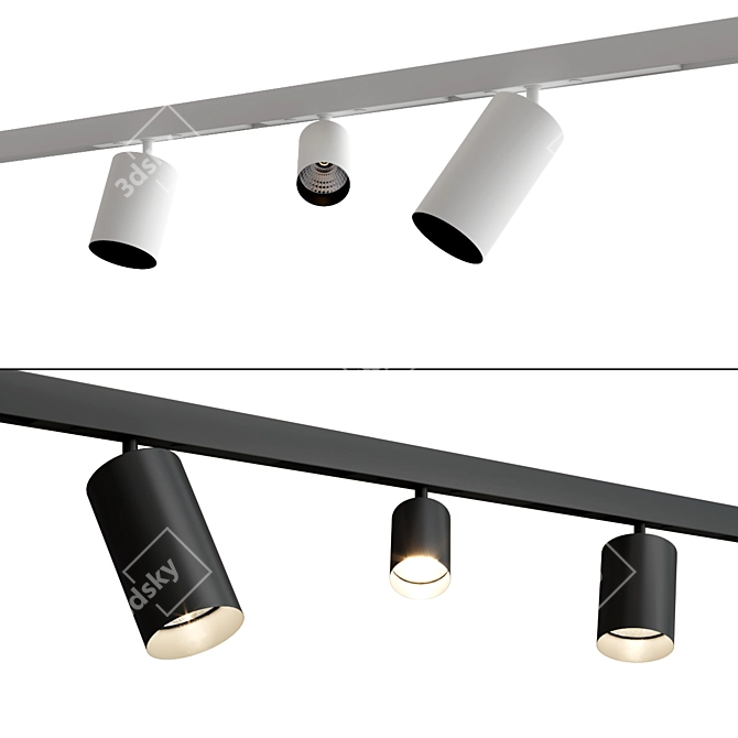 Modern Track Lights Collection by PANZERI 3D model image 1