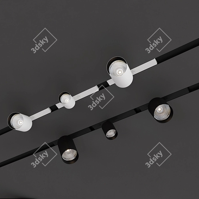 Modern Track Lights Collection by PANZERI 3D model image 2