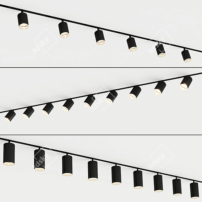 Modern Track Lights Collection by PANZERI 3D model image 3