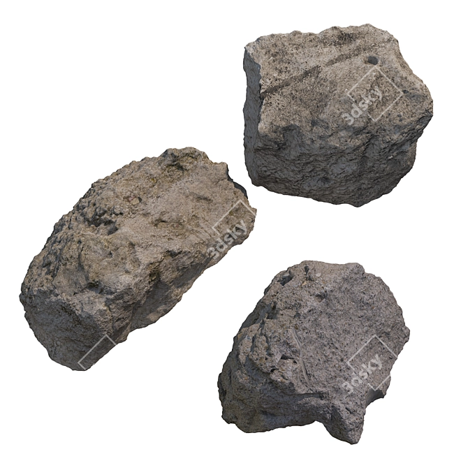 3 Stone Park Set 3D model image 1