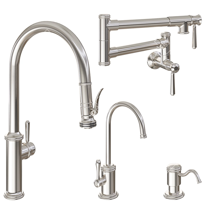 Davoli Kitchen Faucet Collection 3D model image 1