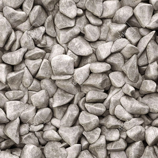 High-Resolution Polygon Gravel Model 3D model image 3