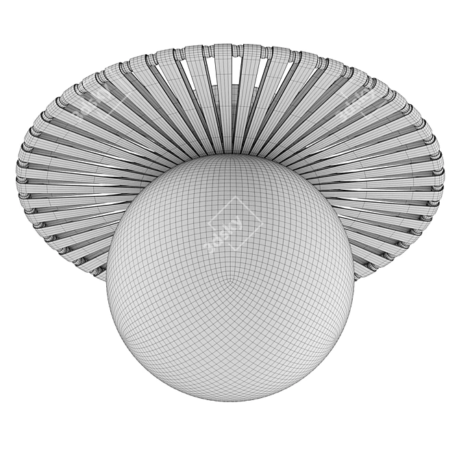 Meghan Leather Flush Mount: Luxury UV Unwrapped ModelRenderer 3D model image 6