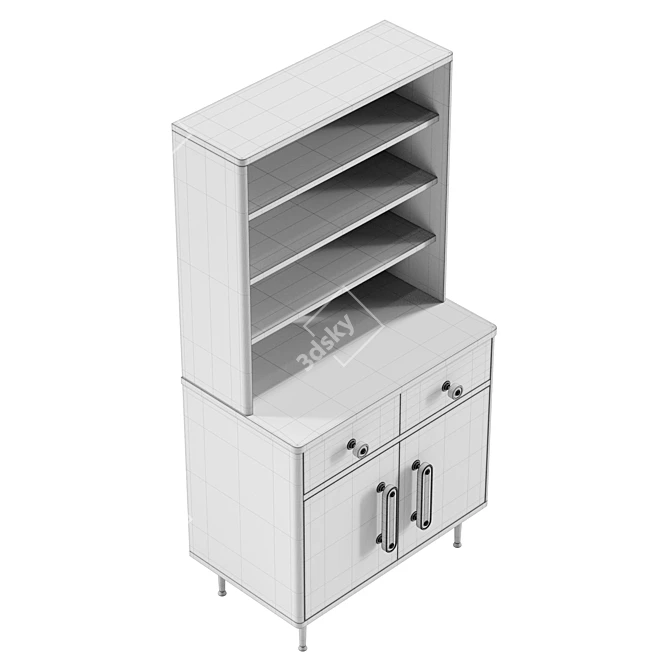 UV Unwrapped Storage Cabinet 3D model image 6